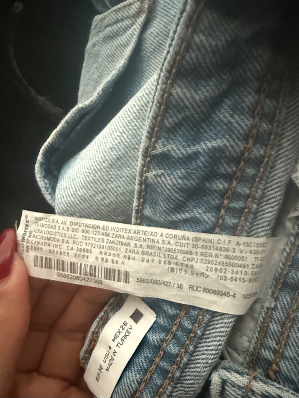 Zara Light Blue High Rise Distressed Jeans - Picture 3 of 3
